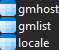 The common database contains three tables: gmhost, gmlist and locale.